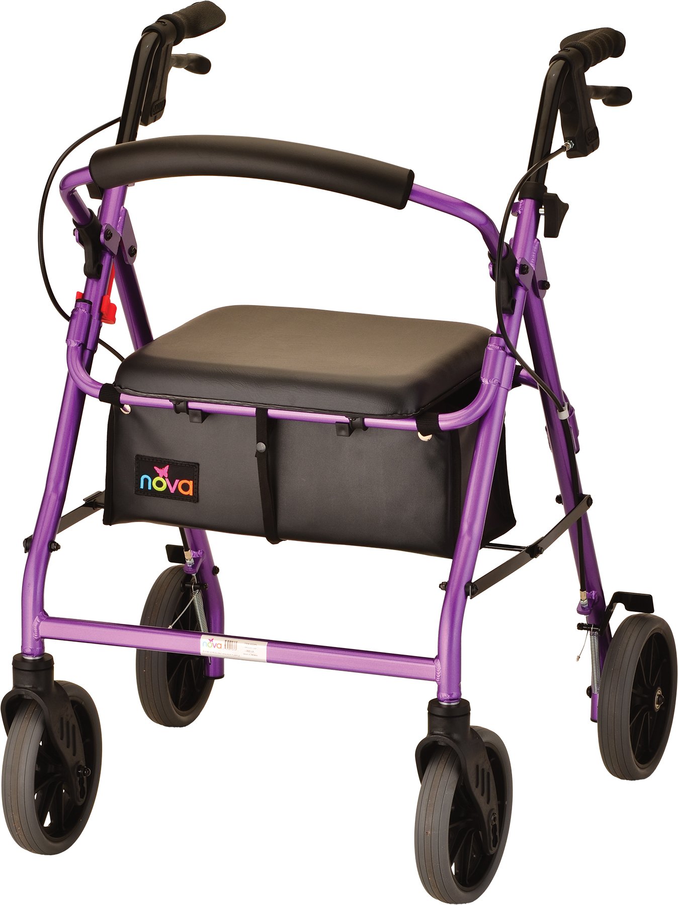 W1LD シャイ マットシルバー / マットパープルリム Amazon.com: NOVA Medical Products Zoom Rollator Walker with 22
